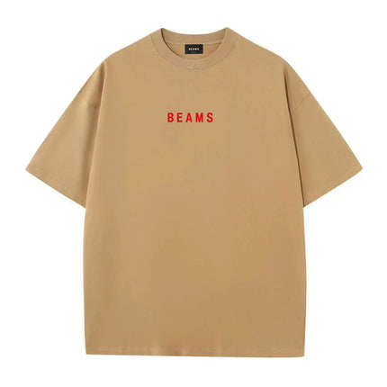 Summer cotton Japanese-style casual high-quality clothing with round neck  letter print T-shirt suitable for both men and women