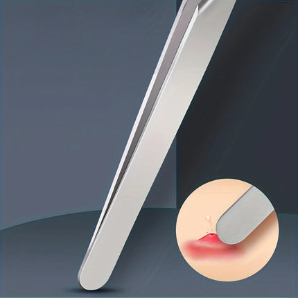 1Pc stainless steel eyelash tweezers, dolphin clip, super sharp, also suitable for ingrown hair removal, blackhead remover