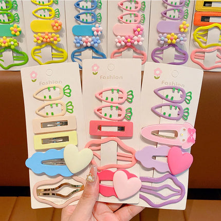 Girls Colorful Flower Hairpin Children's Carrot Hair Clips Side Hairpin Girls Bangs Clip Baby Headwear For Kids