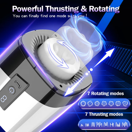 NEW Electric Male Masturbator Automatic Telescopic Rotation Masturbation Glans Trainer for Men Sex Toys Machin Adults Goods 18+