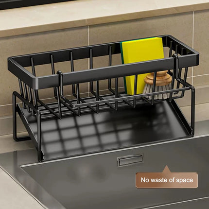 Sponge Drainer Rack Stainless Kitchen Organizer Bathroom Sink Rack Soap Holder Organizer Rack