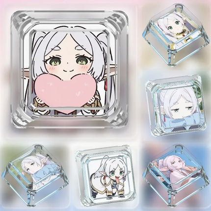 Animation Frieren: Beyond Journey's End Personalized Keycap Single PC Art Transparent Mechanical Keyboard Keycap Gift