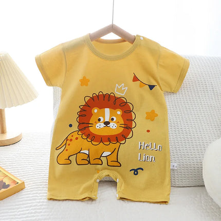 New Summer Baby Crawling Clothes  Newborn Children Jumpsuit Boy Baby Thin Girl Short-sleeved romper
