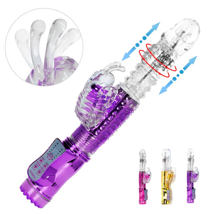  Telescopic Dildo Vibrator for Women G-Spot Rabbit Clitoris Stimulator Vaginal Massager Adults Female Masturbation Sex Toys18+