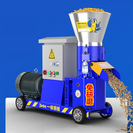 9kw Pellet Press Animal Feed Pellet Machine Pellet Mill Poultry Pelletizer Granulator Feed Food Pellet Machine 275-325KG/H