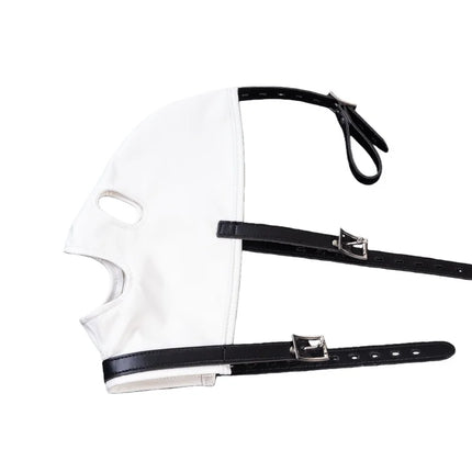 Sexy Adult Roleplay One Glove Corset with Various Half Face Bondage Harness Mask Hood for Fetish Party Games Exotic Costumes