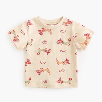 Sanlutoz Summer Fashion Floral Baby BoysGirls Tops Lovely Kids Holiday Clothing T-shirt