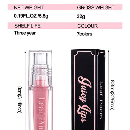 Hydrating Crystal Lip Oil - Plumping & Moisturizing Gloss with Tinted Shades for All Skin Types