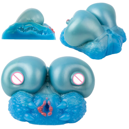 ELKKOST Fantasy Silicone Breast Shape Male Masturbator Pocket Pussy Toy Realistic Skin Touch Vaginal Channel Adult Sex Toys