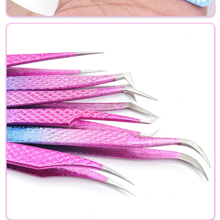 Tweezers Eyelash Extensions Clip Eyebrow Lash Extension Tweezers  Cosmetic Makeup Tools Professional Precision Eyelash Tweezers