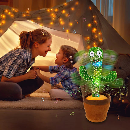 Dancing Cactus 120 Song Speaker Talking Usb Battery Voice Repeat Plush Cactu Dancer Toy Talk Plushie Stuffed Toys For Kids Gift