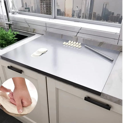 Large Size Household stainless steel chopping board Double Panel multifunctional Pastry Baking Board chopping board Kitchenware