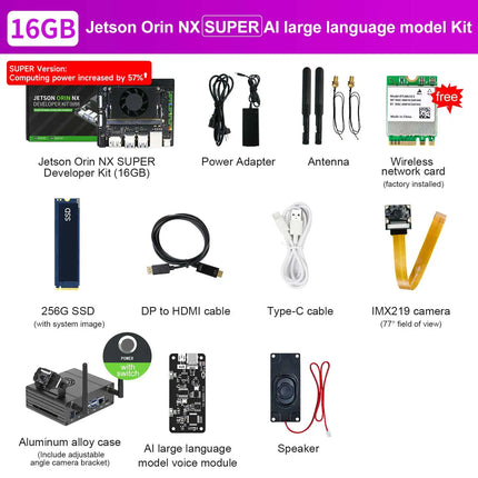 Jetson Orin NX Developer Kit Super Version with 117/157TOPS Computing Power For Embedded Edge Systems 8GB/16GB RAM Deep Learning