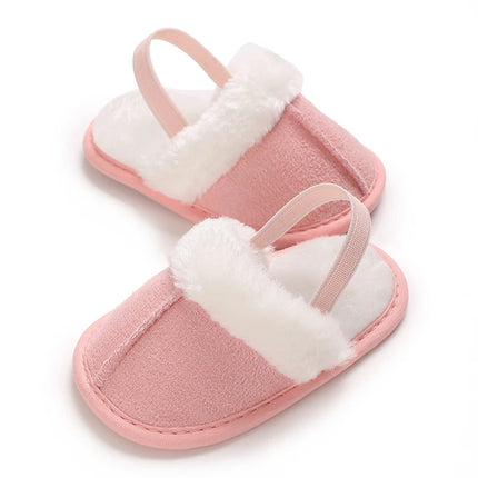 Newborn to 18 Months Children's Woolen Cotton Slippers Soft Soled Warm Baby Casual Shoes Cozy Footwear for Infants