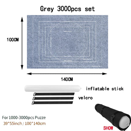 Professional Puzzle Roll Mat Blanket Felt Mat up to 1500/2000/3000 Pieces Accessories Puzzle Portable Travel Storage Bag
