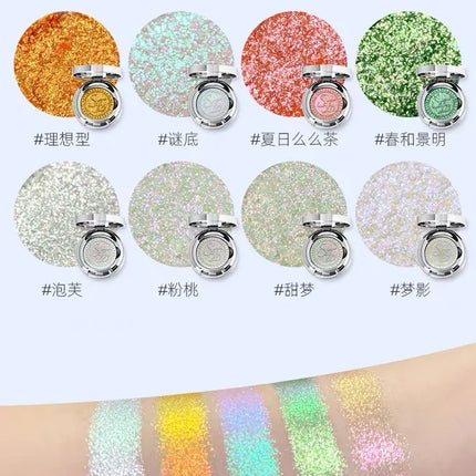 Sheeneffect Monochrome Eyeshadow Chameleon Glitter Shimmer Eye Shadow Highgloss Long Lasting Eye Makeup