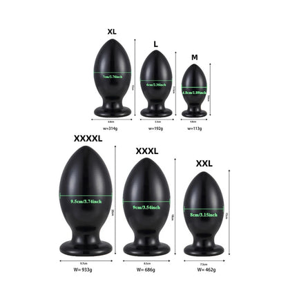 6 Size Buttplugs Anal Beads Balls Cunt Plug Dilatador Anal Plug Sex Toys Small And Big 9.5cm Huge Anal Plug Toys For Women Men