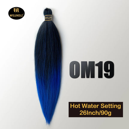 Kanekalon Hair 26 Inch 90g Pre Stretched Jumbo Braiding Hair Box Twist Braids Wholesale Synthetic Hair Extensions For Women