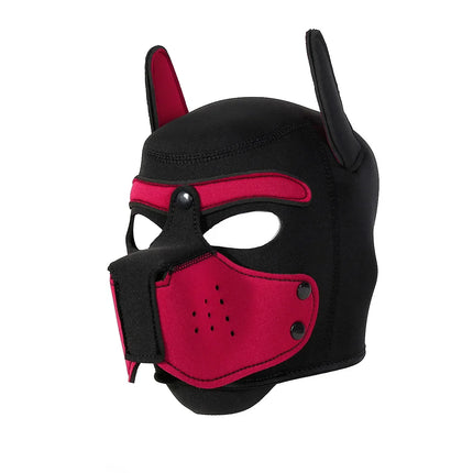 Adjustable Neoprene Puppy Play Hood Mask Pet Roleplay Padded Dog Head Mask BDSM Bondage Gear Adult Fetish Sex Toy for Men Women