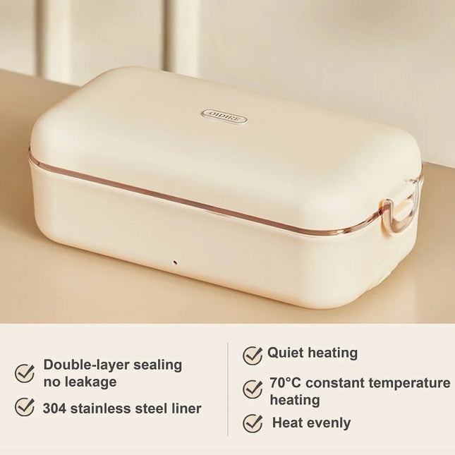 800ml Electric Lunch Box Office Lunch Box Portable Water-free Food Heater 304 Stainless Steel Plug In Keep Karm Lunch Box 220V