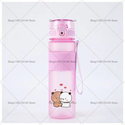 Bubu Dudu Water Bottle Yier Bear Panda Girl Boy Large Capacity Sports Kettle Transparent Cold Water Cup Outdoor Portable 550ml