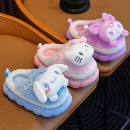 New Autumn And Winter Children'S Cotton Slippers For Boys And Girls Cute Cartoon Indoor Slippers For Infants And Young Children