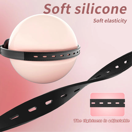 Hot !Silicone Mouth Gags Breathable Ball Gag Adjustable Belt Mouth BDSM Erotic Sex Toys For Couple Adult Game Role Play Sexyshop