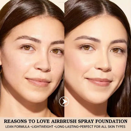 Portable Waterproof Sweat Proof Foundation Spray Fine Powder Concealer Long Lasting Brightening Makeup Gift for Valentine's Day