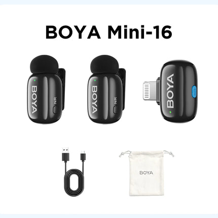Boya mini Wireless Lavalier Microphone for iPhone Android Smartphone PC Computer , Vlogging TikTok YouTube Content Creators