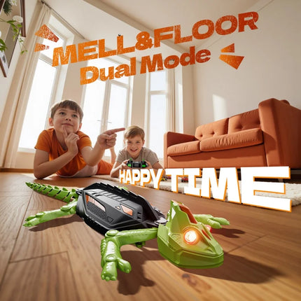 Kids Electric Remote Control Gecko Wall Climbing Toy with LED Eyes Fun Prank Lizard Toys Boys Girls Christmas Sensory Game