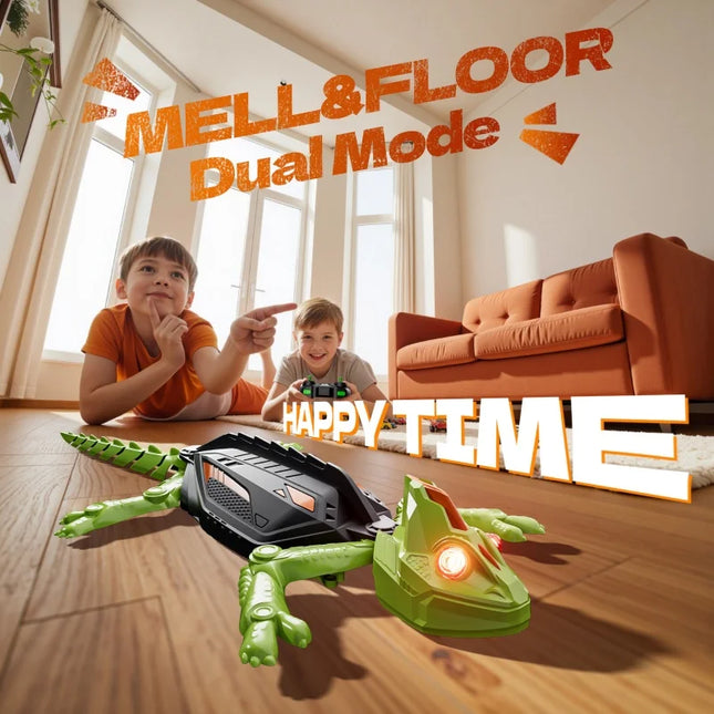 Kids Electric Remote Control Gecko Wall Climbing Toy with LED Eyes Fun Prank Lizard Toys Boys Girls Christmas Sensory Game