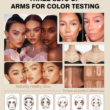 4pcs Blush & Highlighter Contour Stick with Brush - Waterproof, Long-Lasting, Multi-Function Makeup for Blush, Dark Circles.