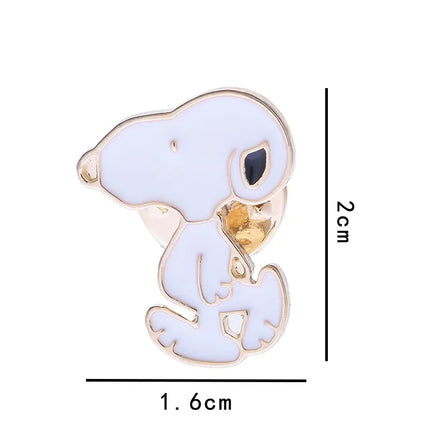 Anime Snoopys Metal Badges Woodstock Brooch Cartoon Button Badge Alloy Brooch Badge Student Clothes Bag Decor Pin Gift