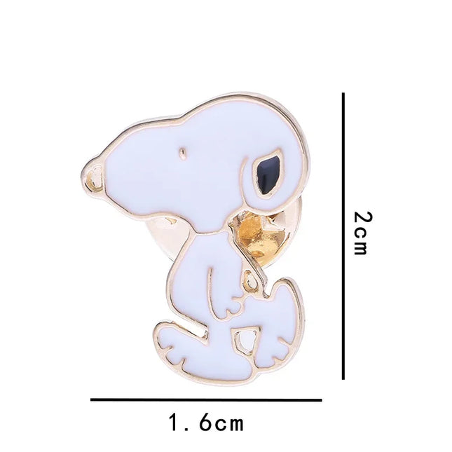 Anime Snoopys Metal Badges Woodstock Brooch Cartoon Button Badge Alloy Brooch Badge Student Clothes Bag Decor Pin Gift