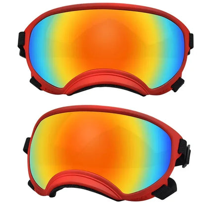 ATUBAN Dog Goggles Anti UV Strong Impact Resistance Adjustable Elastic Puppy Large Breed Dog Goggles Breathable Pet Sunglasses