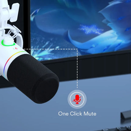 maono PD200X XLR/USB Dynamic Microphone for Gaming Recording Streaming Youtube Metal Mic with Software Tap-to-Mute Gain Knob