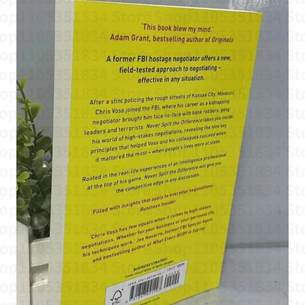 Never Split The Difference By Chris Voss Books In English for Adults Negotiations Emotional Intelligence New Listing books book