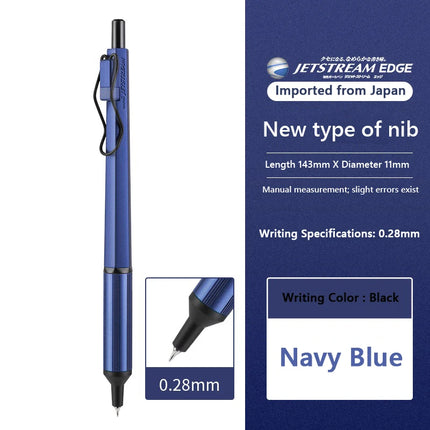 Japan UNI JETSTREAM EDGE Ultra Fine Ballpoint Pen,SXN-1003 Metal 0.28/0.38mm Fast-Drying for business,signing,Japanese Stationer