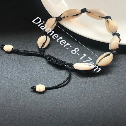 Hand Woven Shell Shaped Anklets 2024 Shell Starfish Shell Ankle Bracelet Beach Ankle Chains Man