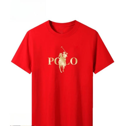 Summer Trendy Brand Men's Clothes Business Casual Short-sleeved T-shirt Fit and Versatile Crew Neck Top Breathable T-shirt
