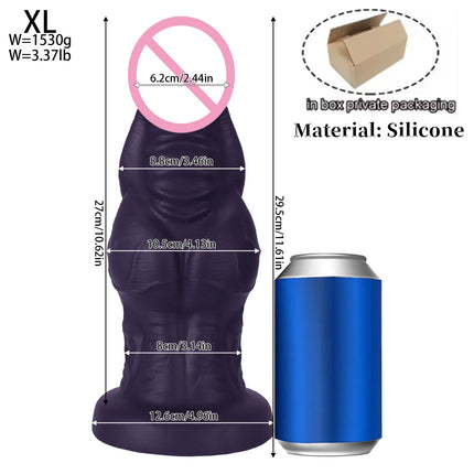 S-XXL Huge Anal Plug Liquid Silicone Soft Conical Butt Plug Big Anal Dildos for Women Men G-spot /prostate Massage 18+ Sex Toys