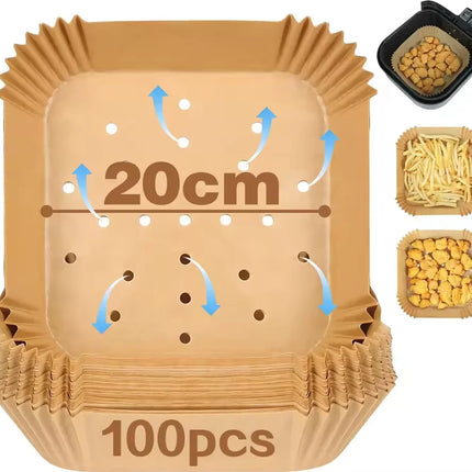 Air Fryer Disposable Paper Liner For Cosori ninja  Square/Round Nonstick Parchment Baking Oven Paper Kitchen Accessories