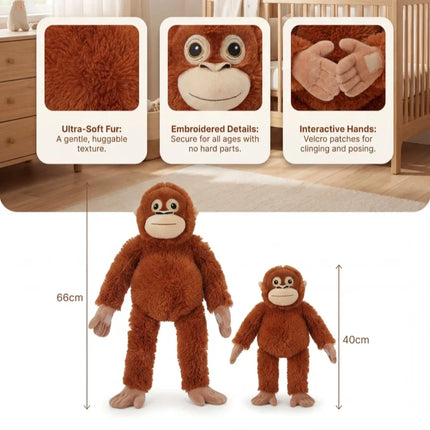 66cm Soft Gorilla Monkey Plush Toy Animal Pillow Gift for Children And Girlfriends - Birthday Or Christmas Plushie