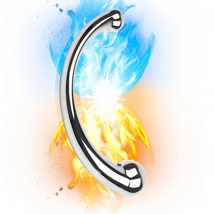 Double Ended Anal Hook Butt Plug Stainless Steel G Spot Wand Prostate Massage Stick Vagina Stimulator Sex Toys for Men Women 18+