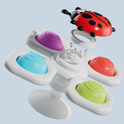 3PC Set Suction Cup Spinning Cartoon Animal Spinner Toys For Kids Window High Chair Tray Bath Table Travel for Children Gift