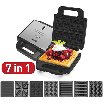 7 In 1 Waffles Maker Electric Sandwiches Machine Cooking Appliances Bread Machine Cake Breakfast Waffle Pot Baking Pan Sonifer
