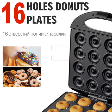 Donut Maker Machine Nonstick with Indicator Light Breakfast Waffle Baking Machine for Home Commercial Use Coffee Shop DIY