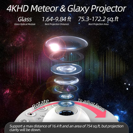 13 IN 1 Galaxy Star Projector 4K HD Planetarium Projector 360° Rotation LED Night Light For Bedroom Decor Children Gift