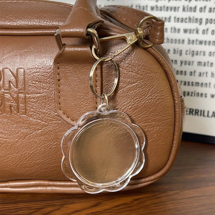 5/50Pcs Transparent Photo Frame Keychain Tassels Snap-In Custom Insert Photo Acrylic Blank Keyring Clear Blank Picture Pendant