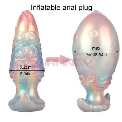 Max 11cm Inflatable Butt Plug Huge Anal Dildo Silicone Sex Toy Women Men Anal Extender 18+ Prostate Massage G-spot Stimulation